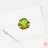 Kanaka Maoli-vlag - Hawaiian Independence Flag Ronde Sticker (Envelop)