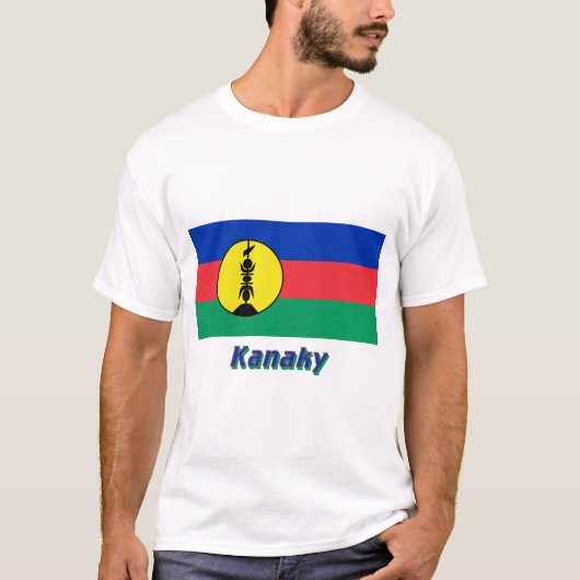 Kanaky Flag met naam T-shirt (Voorkant)