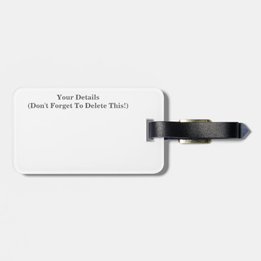 KANALEN BAGAGELABEL (Achterkant horizontaal)