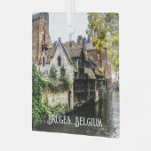 Kanalen Brugge Glas Ornament (Voorkant links)