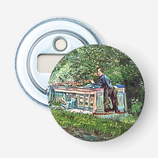 KANALEN EN WONEN OP HET WATER BUTTON FLESOPENER (Voorkant)