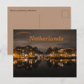 Kanalen in Amsterdam Nederland Briefkaart (Voorkant / Achterkant)