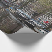 Kanalen in Amsterdam, Nederland Cadeaupapier (Hoek)