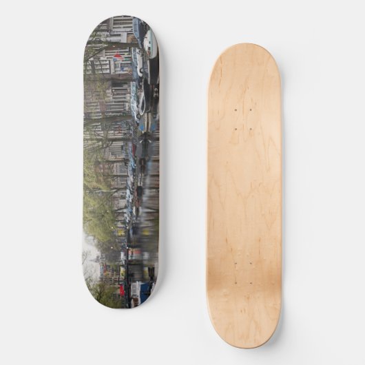 Kanalen in Amsterdam, Nederland Persoonlijk Skateboard (Voorkant)