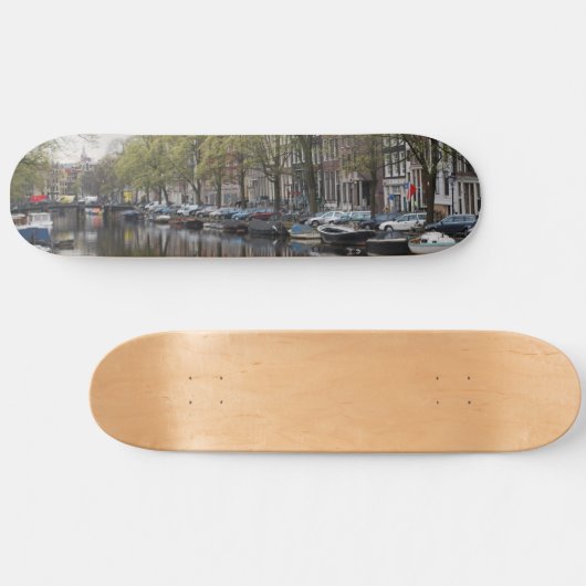 Kanalen in Amsterdam, Nederland Persoonlijk Skateboard (Horizontaal)