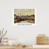 Kanalen in Brussel door Eugene Boudin Poster (Keuken)