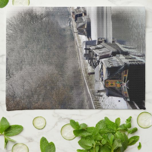 KANALEN THEEDOEK (Gevouwen)