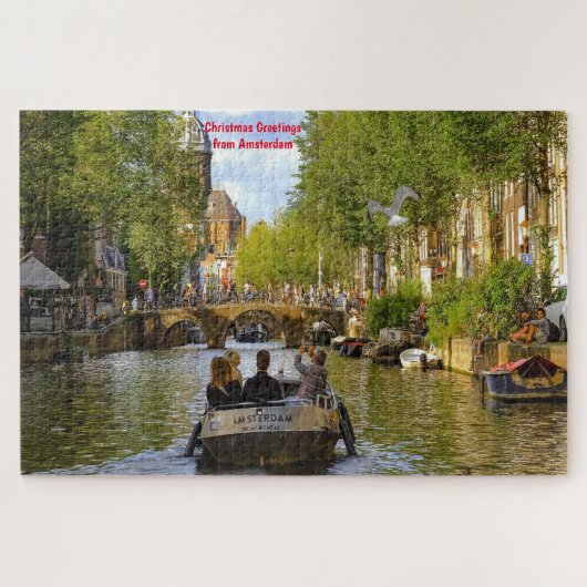 Kanalen van Amsterdam. Jigzaag Puzzle Legpuzzel (Horizontaal)