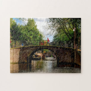 Kanalen van Amsterdam. Legpuzzel