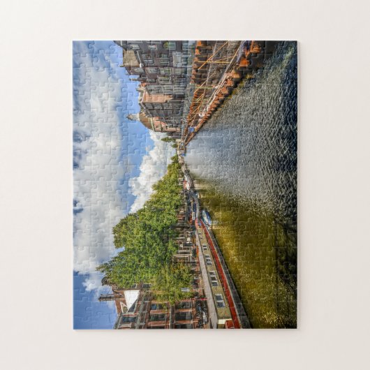 Kanalen van Amsterdam. Legpuzzel (Verticaal)