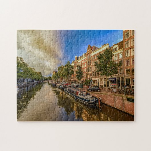 Kanalen van Amsterdam. Legpuzzel (Horizontaal)