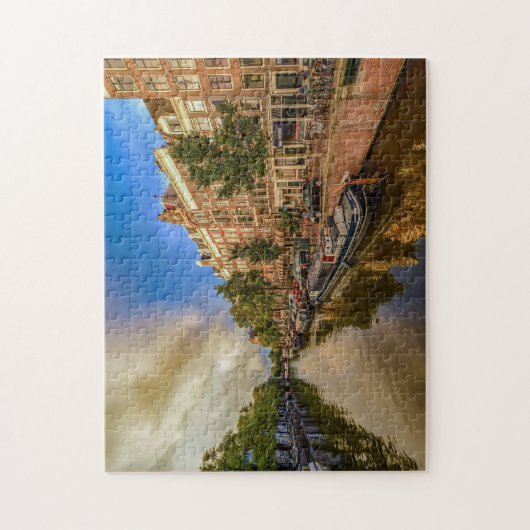 Kanalen van Amsterdam. Legpuzzel (Verticaal)
