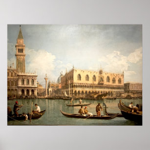 Kanaletto-meesterwerk - Uitzicht van San Marco Ven Poster