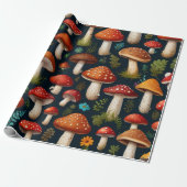 Kanaliserend paddenstoelbos cadeaupapier (Uitgerold)