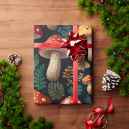 Kanaliserend paddenstoelbos cadeaupapier