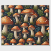 Kanaliserend paddenstoelbos cadeaupapier (Vlak)