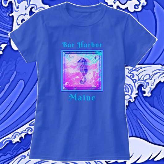 Kanaliserende Bar Harbor Maine Vacation Seahorse T-shirt