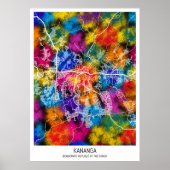 Kananga Democratische Republiek Congo Stadsplatteg Poster (Voorkant)