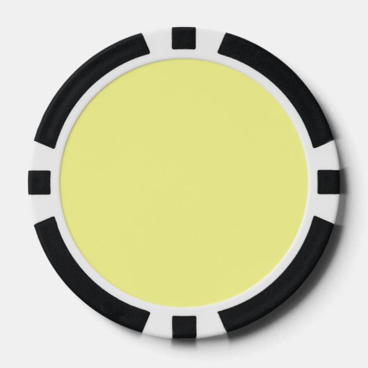 Kanarie (effen kleur)  poker chips (Voorkant)