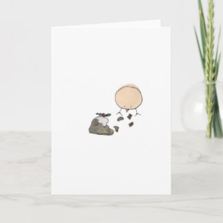 Kanarie en de Pudding van Kerstmis Feestdagen Kaart