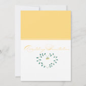Kanarie - huwelijksuitnodiging kaart (Achterkant)