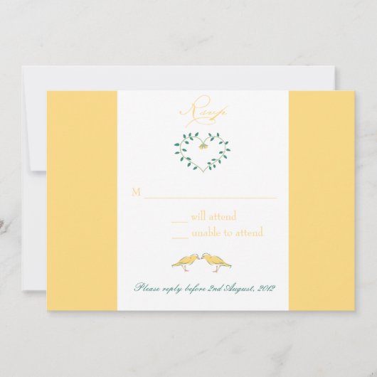 Kanarie - rsvp kaarten (Voorkant)