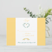 Kanarie - rsvp kaarten (Staand voorkant)