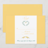 Kanarie - rsvp kaarten (Voorkant / Achterkant)