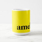 Kanariegeel Effen Kleur Elegante Naam Koffiemok (Center)