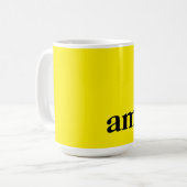 Kanariegeel Effen Kleur Elegante Naam Koffiemok (Voorkant links)