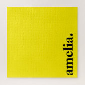 Kanariegeel Effen Kleur Elegante Naam Legpuzzel (Verticaal)