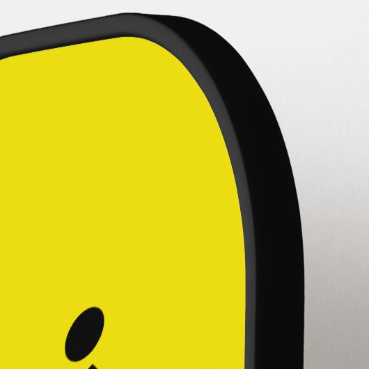 Kanariegeel Effen Kleur Elegante Naam Pickleball Paddle (Links Detail)