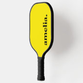 Kanariegeel Effen Kleur Elegante Naam Pickleball Paddle (Links)
