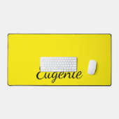 Kanariegeel Elegante naam | Trendy minimalist Bureaumat (Keyboard & Muis)