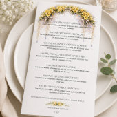 Kanariegeel Freesia Romantisch Trouwdagprogramma