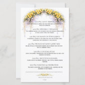 Kanariegeel Freesia Romantisch Trouwdagprogramma (Achterkant)