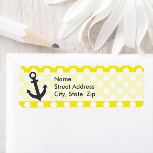 Kanariegele stippen; Anker Etiket (Insitu)