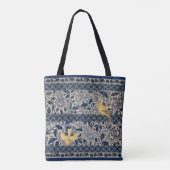 Kanaries op Blue Chinoiserie Design Tote Bag (Achterkant)