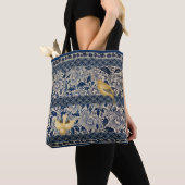 Kanaries op Blue Chinoiserie Design Tote Bag (Dichtbij)