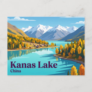 Kanasmeer Xinjiang, China Briefkaart