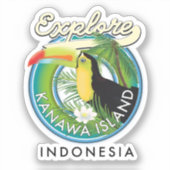Kanawa-eiland Indonesië verkennen Sticker (Voorkant)