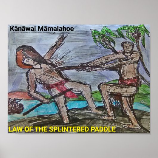 Kānāwai Māmalahoe Law of the Splintered Paddle Poster (Voorkant)