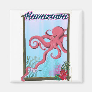 Kanazawa Japan vintage stijl reisposter Magneet