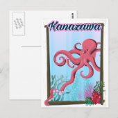 Kanazawa Japanse  reisposter Briefkaart (Voorkant / Achterkant)