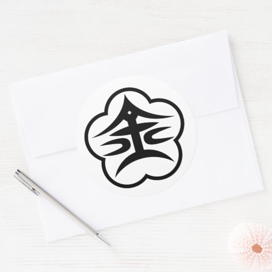 Kanazawa stadszegel (JAPAN) Ronde Sticker (Envelop)