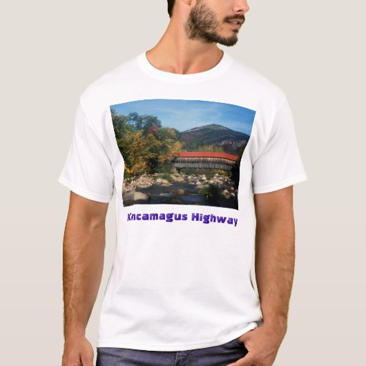 Kancamagus Highway Albany Covered Bridge T-shirt (Voorkant)