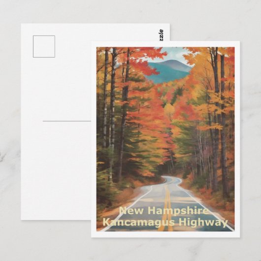 Kancamagus Highway in de herfst seizoen Grafische Briefkaart (Voorkant / Achterkant)
