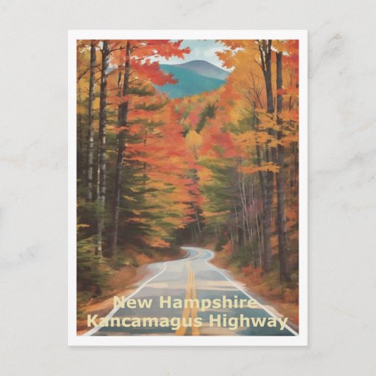 Kancamagus Highway in de herfst seizoen Grafische Briefkaart (Voorkant)