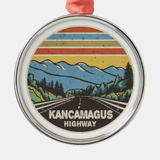 Kancamagus Highway naar New Hampshire Mountains Metalen Ornament (Voorkant)