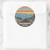 Kancamagus Highway naar New Hampshire Mountains Ronde Sticker (Tas)